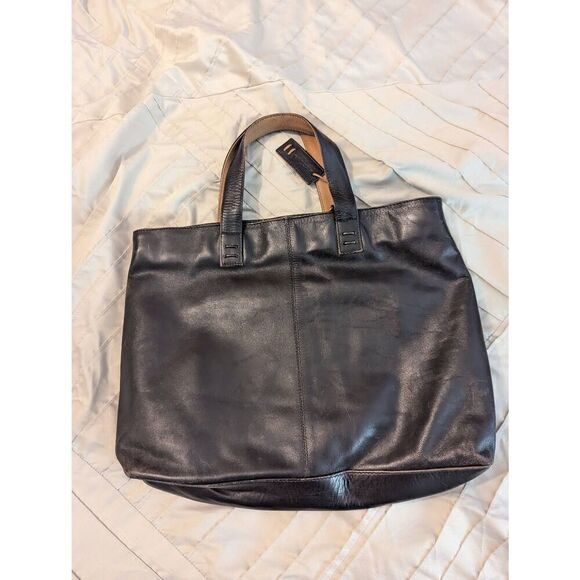Vintage Radley London Black Leather Tote Shoulder bag, Top Grab Handle - Picture 2 of 9
